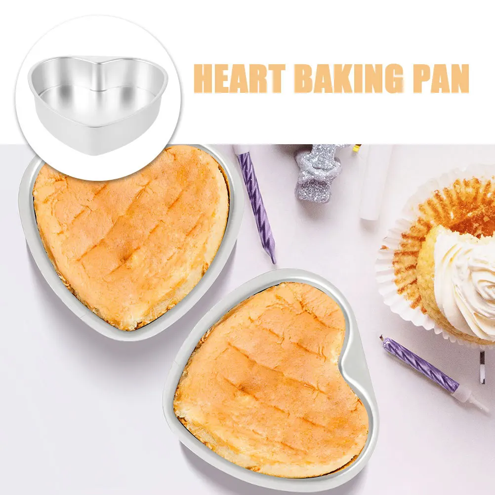 

Heart Shaped Cake Mold Reusable Non-Stick Baking Pan Removable Bottom For Wedding Party Family Gathering Cake Tin Baking Mold