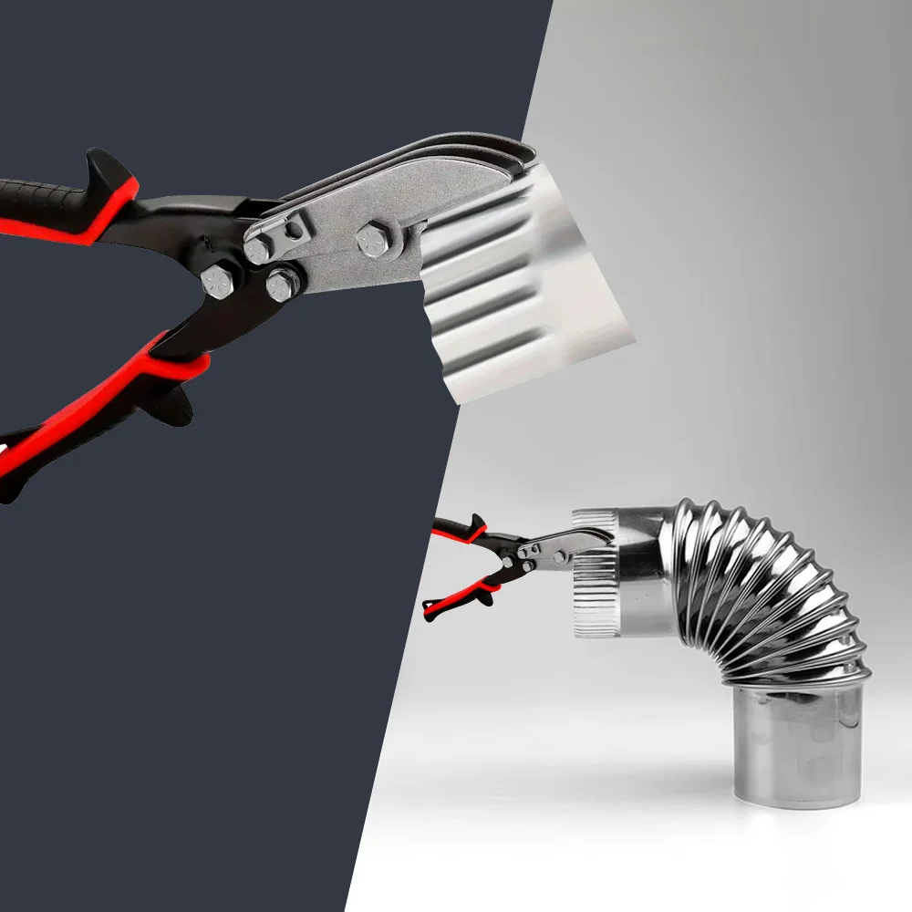 5-Blade Sheet Metal Crimper- Hand Crimper Tool Efficient and Precise Carbon Steel for Downspouts/Ductworks/Gutters/Crimping HVAC