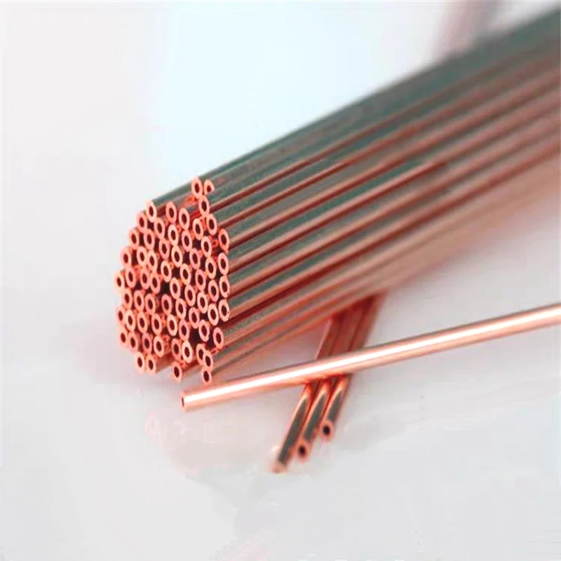 T2 copper pipe tube outer diameter 1mm 1.5mm 1.8mm wall thickness 0.15mm 0.2mm 0.25mm copper pipe,Capillary Hollow copper tube