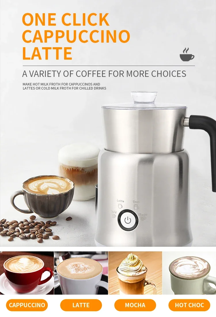 Automatic Milk Frother Electric Hot and Cold For Making Latte Cappuccino Coffee Frothing Foamer Milk Froth Kitchen Appliances