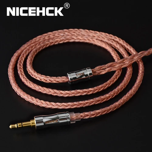 NICEHCK C16-3 Cable de auriculares IEM 16 núcleos Cable de auricular de cobre de alta pureza 3,5/2,5/4,4mm MMCX/2 pines/QDC para DB2 4U ZERO EW200