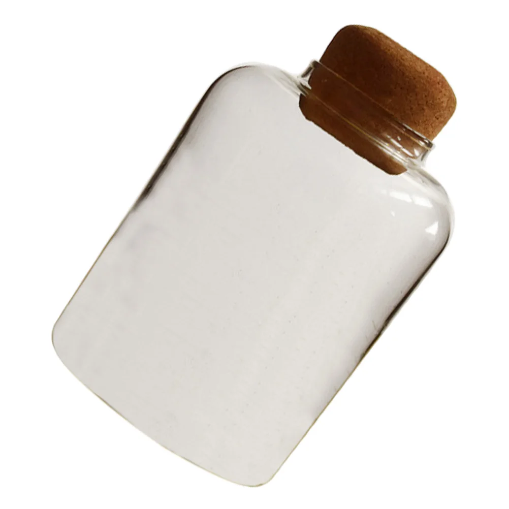 

Glass Storage Bottle Cork Milk Snack Container Borosilicate Transparent Temperature Resistant Lead Free Multi Purpose Storage