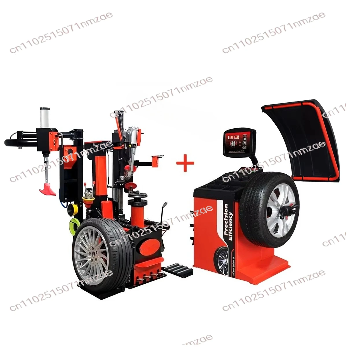 12-28 inch Automatic Tire Changer and Wheel Balancer Combination Deluxe Swing Arm Diskless Tilt Back Tire Changer Balancer