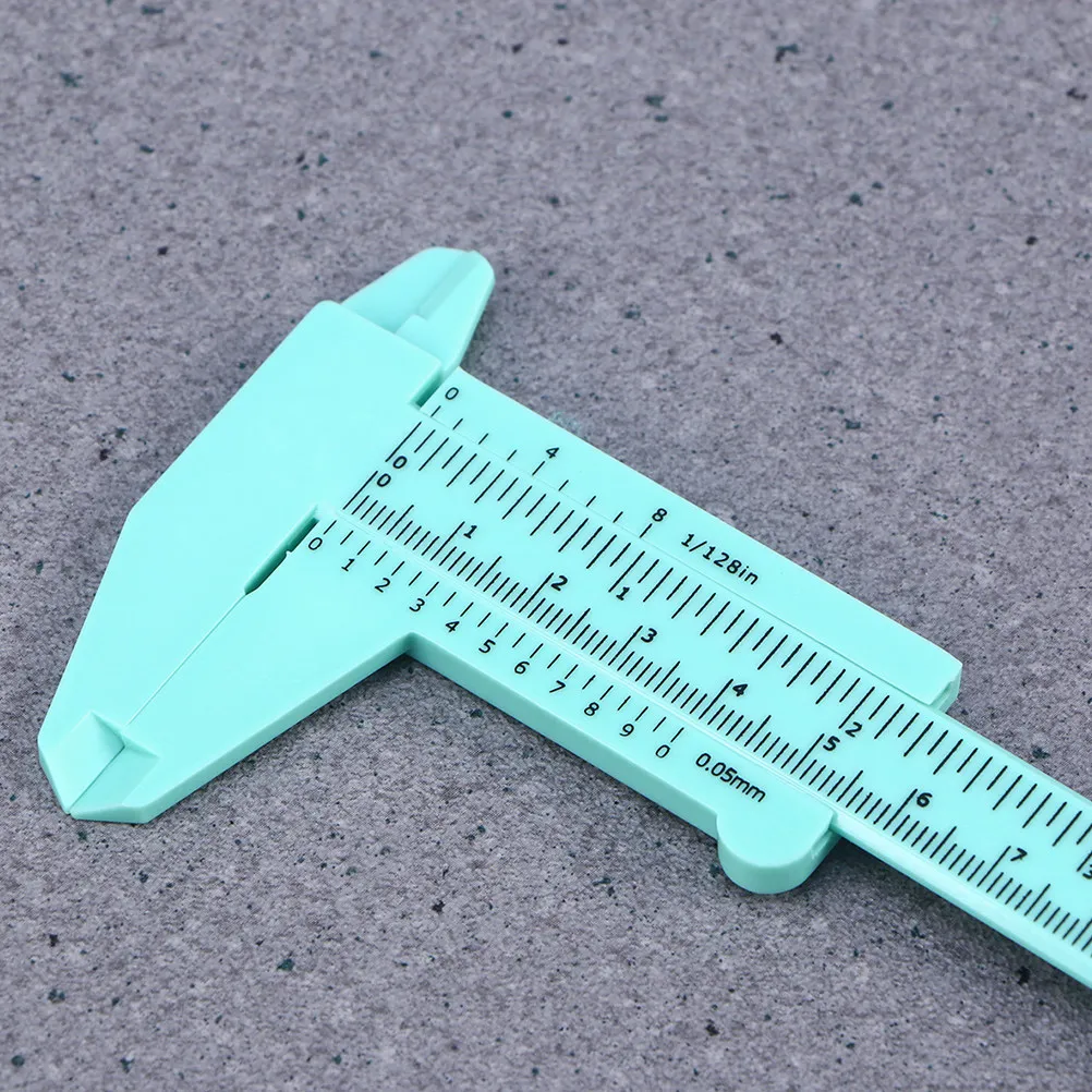4Pcs Plastic Vernier Caliper Mini Caliper Ruler Portable Sliding Pocket Gauge Measuring Tool for Tattoo Jewelry Handicraft Depth