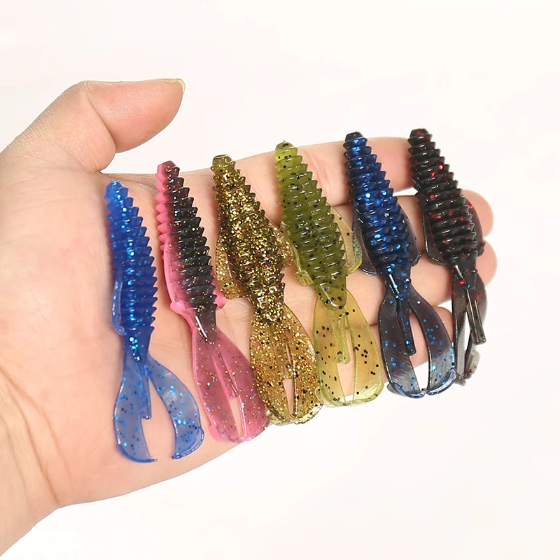 3er-Set Weiche Krabbenköder 80mm 120mm Crazy Flapper Angelköder Wobbler Silikon Weicher Hummerwurm Bass Peche Angelzubehör – Detail 1