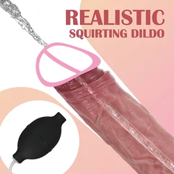 Realistischer Squirting-Dildo, 21,6 cm, Ejakulations-Penis mit Saugnapf, G-Punkt, Anal-Prostata-Dildos, Sexspielzeug für Erwachsene für Frauen und Männer