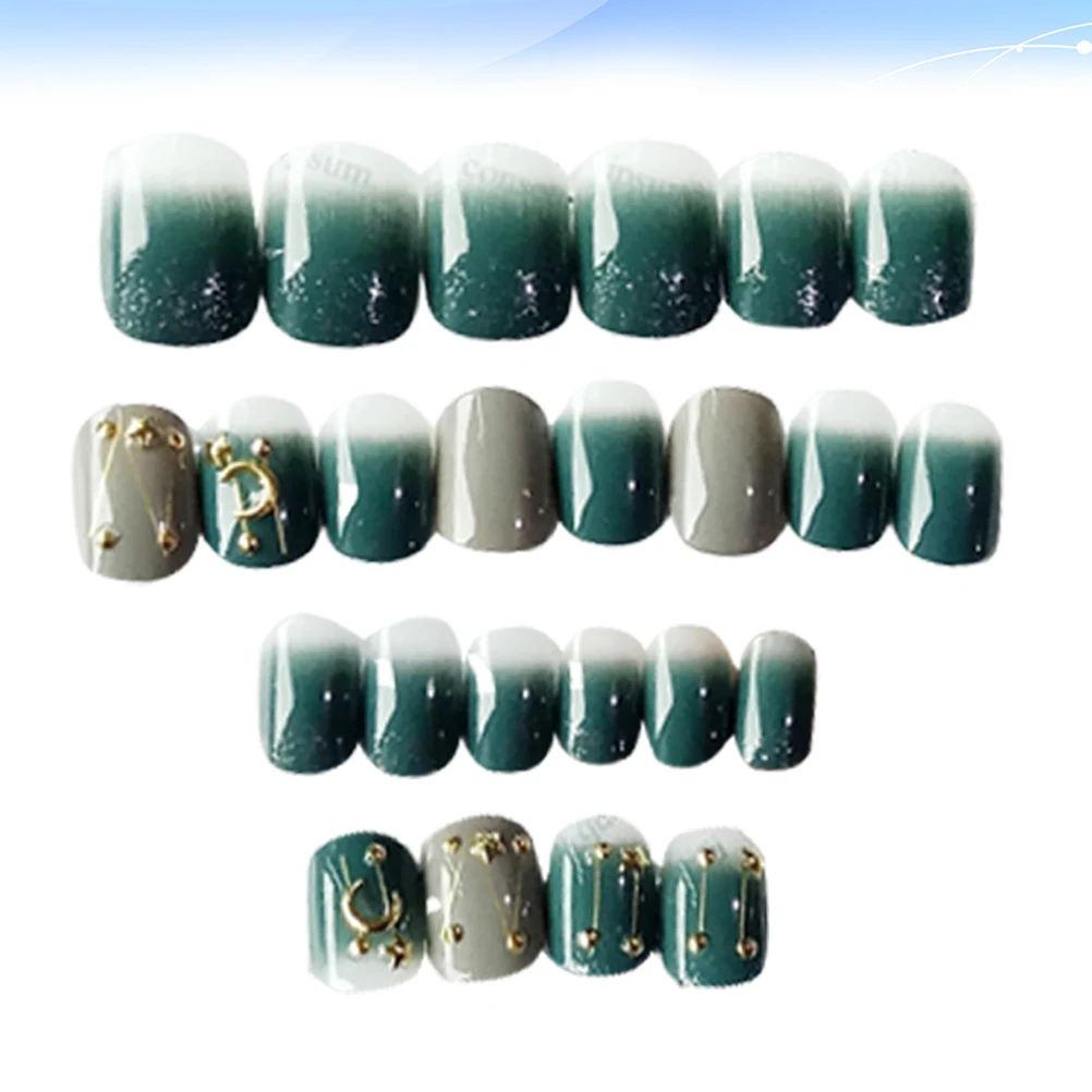

24 Pcs Nail Stickers Fake Nails for Women Elegant False Tips Artificial Manicure