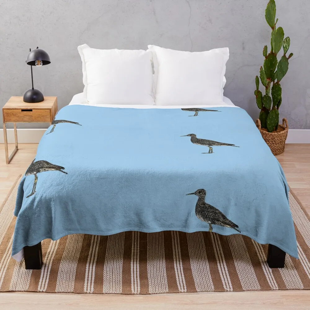 Upland Sandpiper Black Alternate Design Throw Blanket Extra Large Throw Summer Beddings Blankets