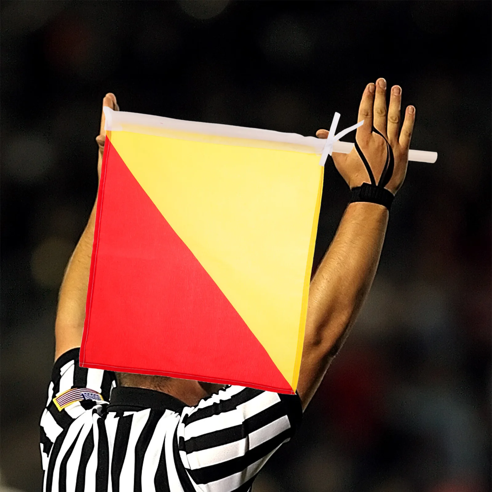 2 قطعة علم إشارة البوليستر أعلام يدوية صغيرة يلوحون أعلام مقبض مريح للتدريب العسكري الأحداث الرياضية استخدام الحكم #1