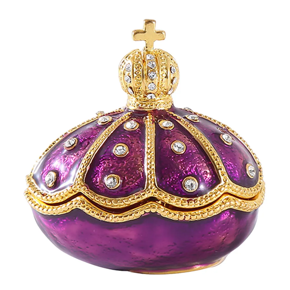 

Crown Jewelry Box Shell Shaped Chic Storage Case for Rings Earrings Necklaces Decorative Jewelry Organizer Gift Display