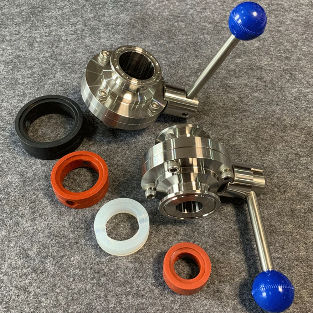38 51 63 76 102 мм EPDM VMQ Santiary, сменная уплотнительная прокладка для 1,5 "2" 2,5 "3" 4 ", три зажима, клапан-бабочка для домашнего пивоварения