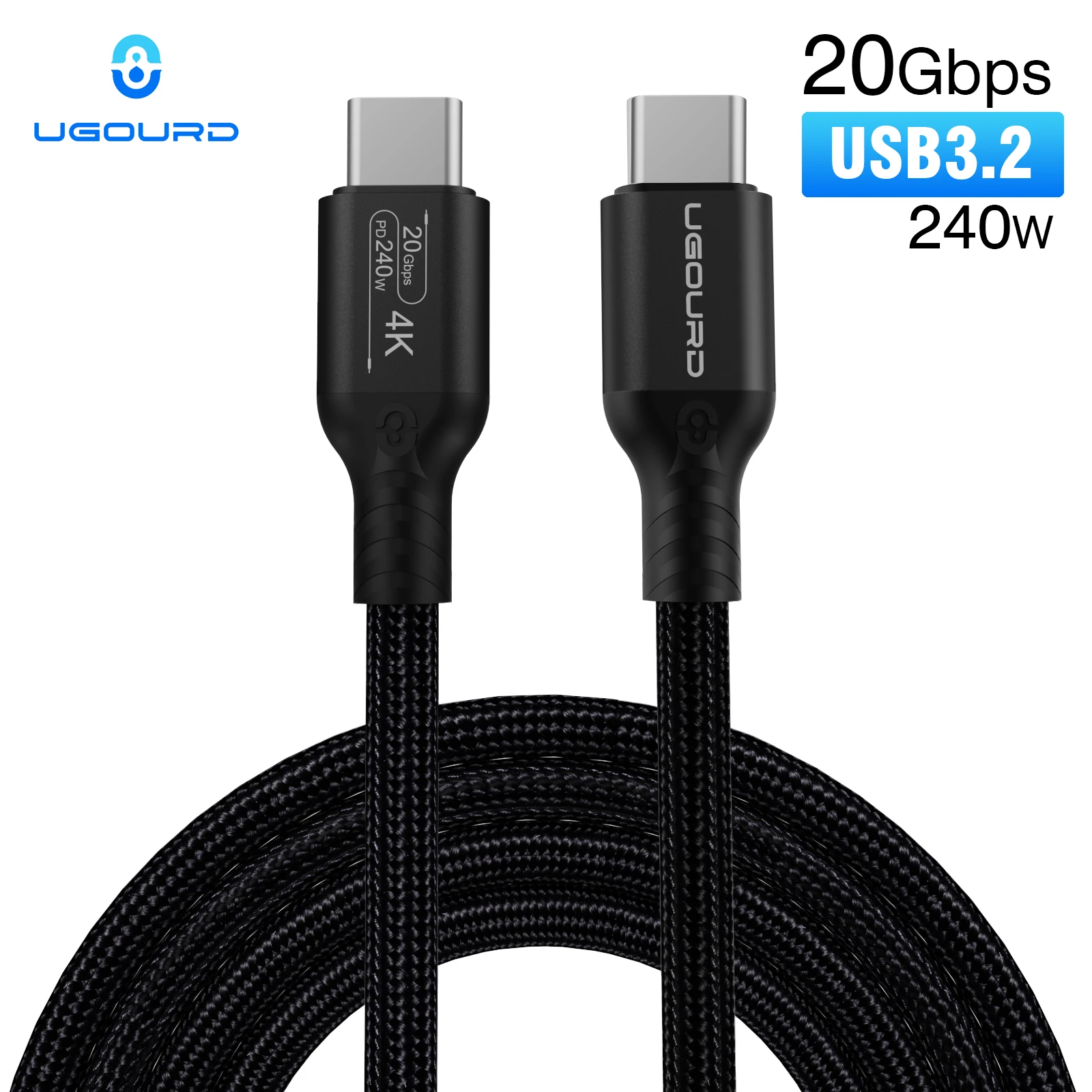 USB3.2 Gen2 20Gbps Typ-C zu Typ-C Kabel 240W Schnellladekabel USB-C SSD Festplattenkabel USB3 0,2m - 5m für MacBook Pro iPad