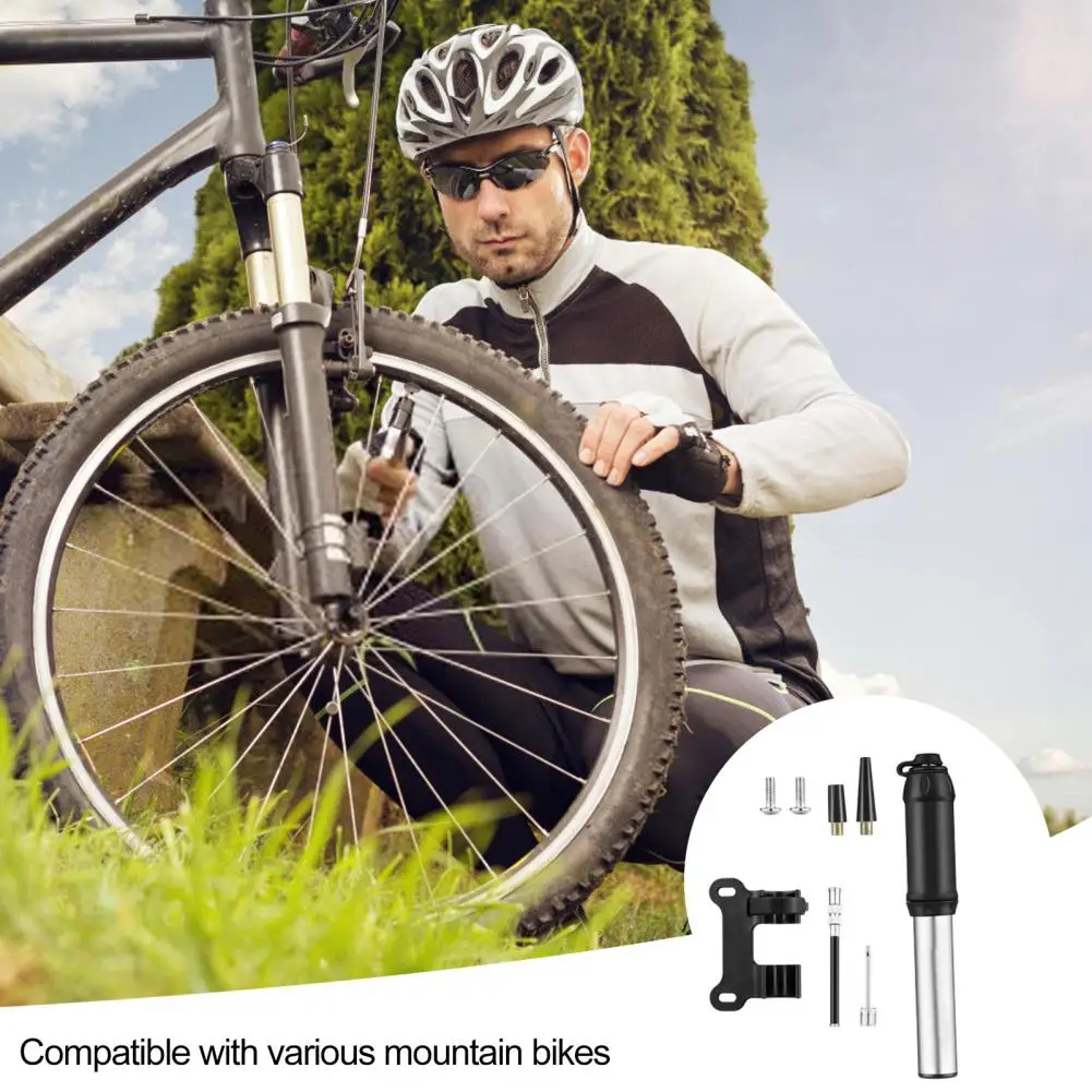 Aluminum Alloy Bike Pump Compact Mini Handheld Bicycle Pump Portable Tire Inflator for Universal Cycling Use Essential