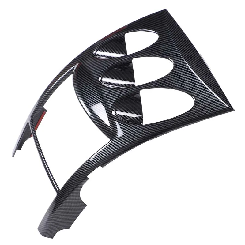 For Nissan 350Z 2003-2006 ABS Carbon Fiber Central Control Navigation Clock Panel Decorative Sticker Car Interior Accessories
