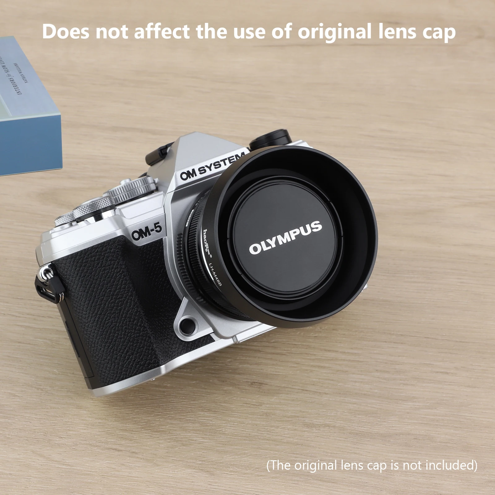 Haoge LH-M48B Metal Lens Hood Shade for Olympus M.ZUIKO Digital 17mm F/1.8 Lens Black