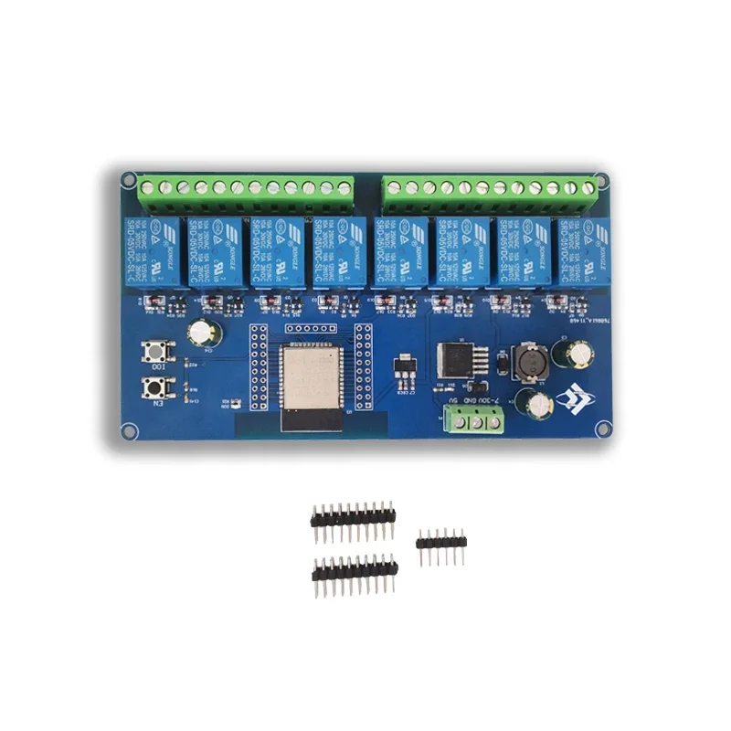 DC5-30V Power ESP32 WiFi Bluetooth BLE 8-way Relay Module ESP32 Dev Board ESP32-Wroom Secondary Development