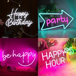 LED 네온 사인 야간 조명, 벽 파티 장식, 침실 룸 바 웨딩 홈 생일 아트 장식, 크리스마스 USB 조명