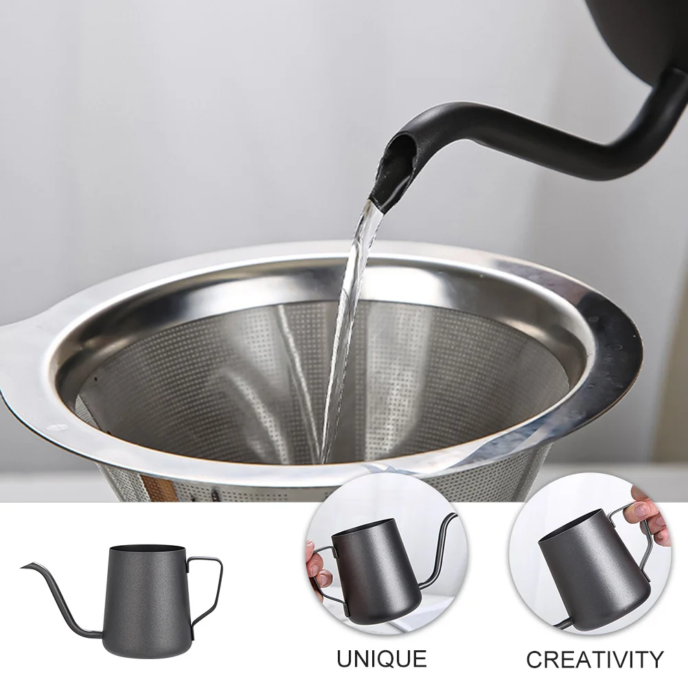

Stainless Steel Coffee Long Mouth Water Kettle For Tea Coffee Hot Cold Beverages Kitchen Container Practical Universal