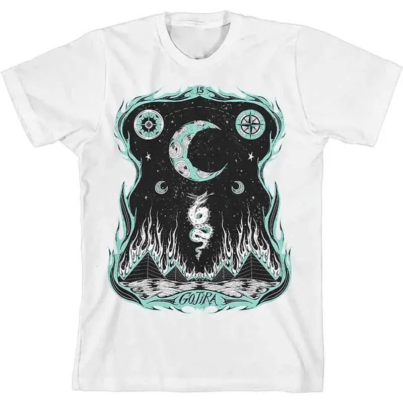 Hot Gojira Original Musician Group French Heavy Metal Band Rock Casual Loose Printed Men T-shirt Short Sleeve
