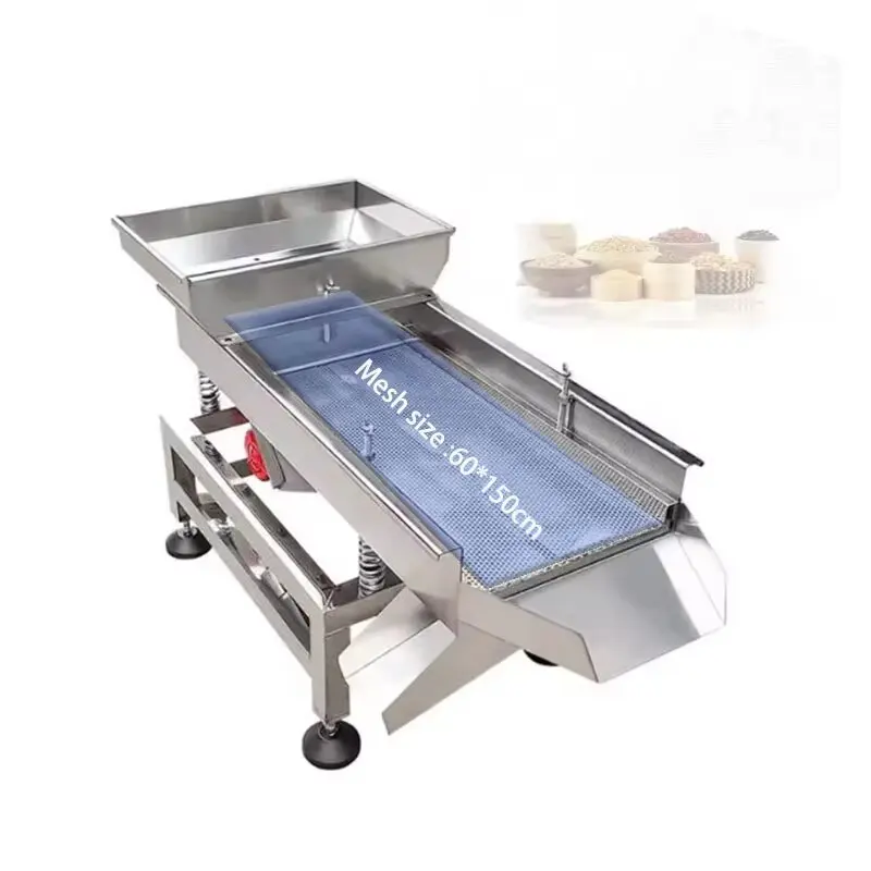 60 * 150cm シングル/ダブル/三層電動ふるい機、リニアスクリーン、振動スクリーン、ステンレス鋼