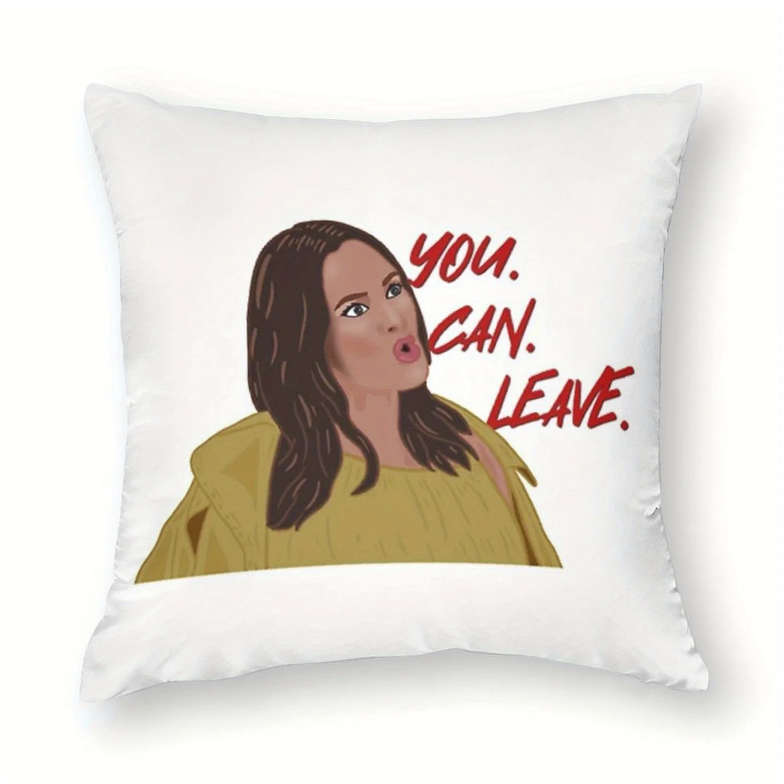 Short Plush Meredith Marks You Can Leave Pillowcase 18x18 Inch Double Sided Printed Cushion Cover Zipper Living Room Decor
