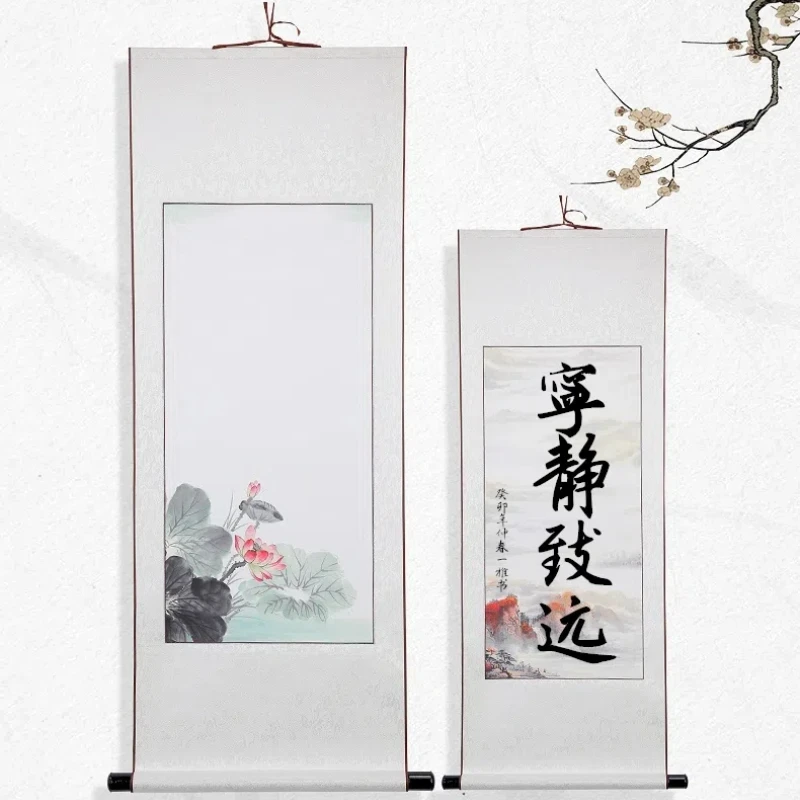 

Chinese Style Blank Scroll Half Ripe Xuan Paper Painting Calligraphy Hanging Scroll High-definition Decorative Painting Scroll