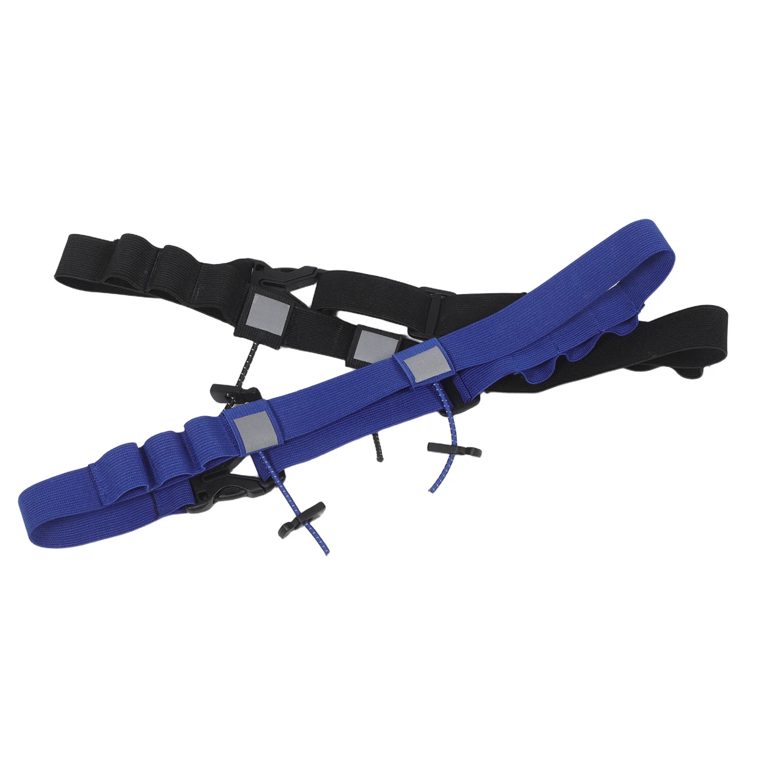 

2Pcs Marathon Running Number Belt Adjustable Elastic Bib Strap Race Day Holder with 6 Loops Reflective Cycling Trail Running