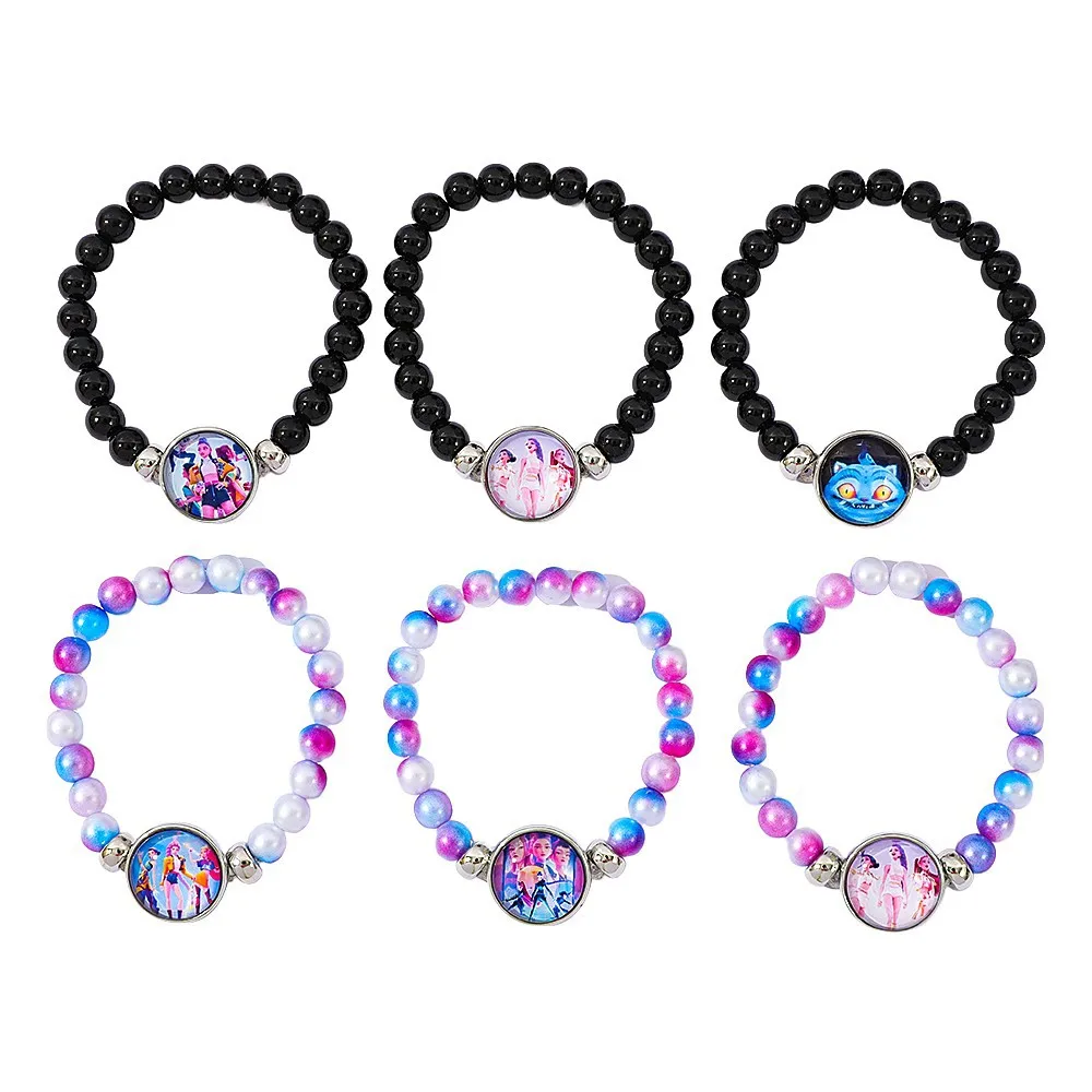 

Y2K Cartoon Kpop Demon Hunters Bracelets Fashion Beaded Wristband Figure Jewelry Accessories Christmas Gift