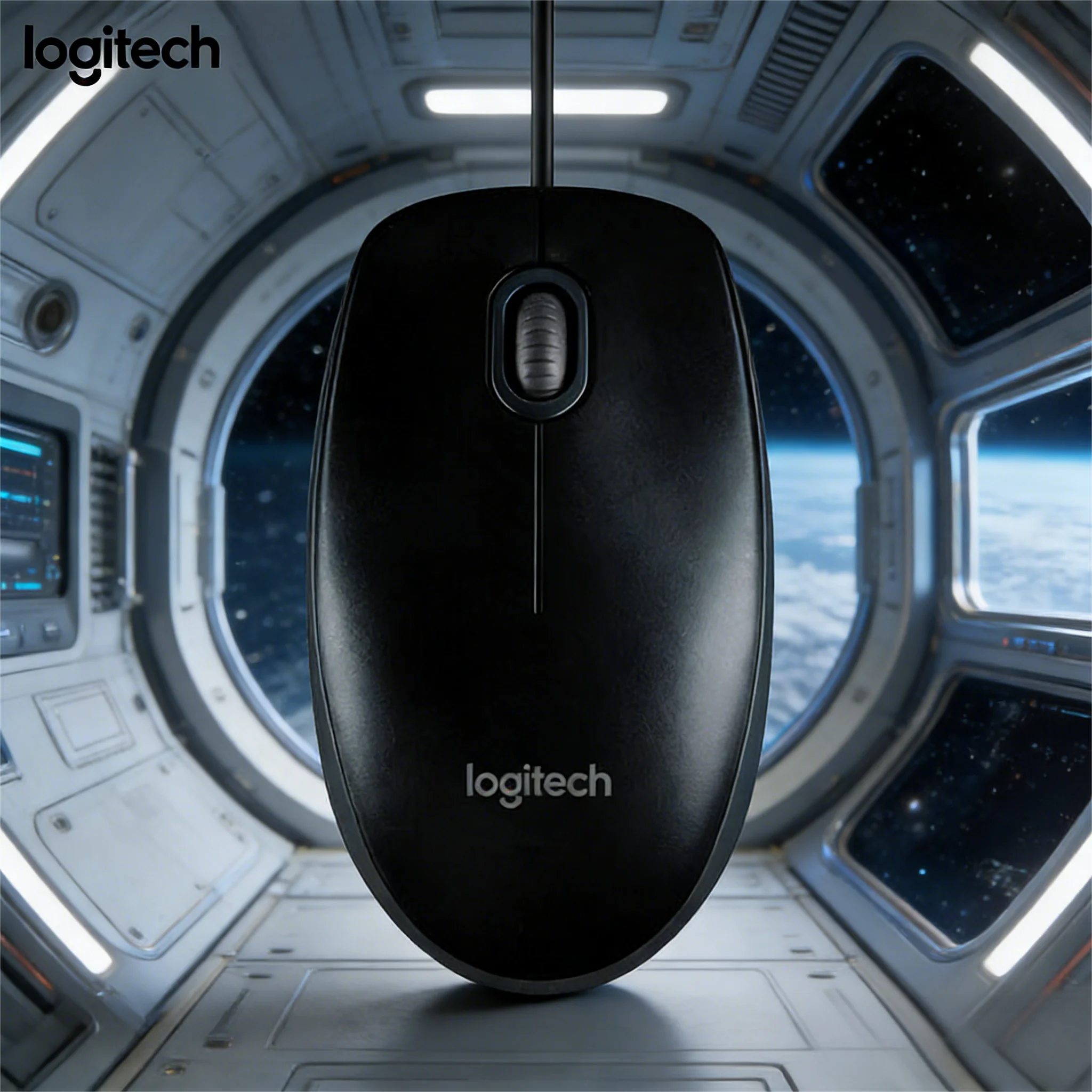 

Logitech M100R — симметричный дизайн, подходит для любых привычек левосторонних и правосторонних пользователей