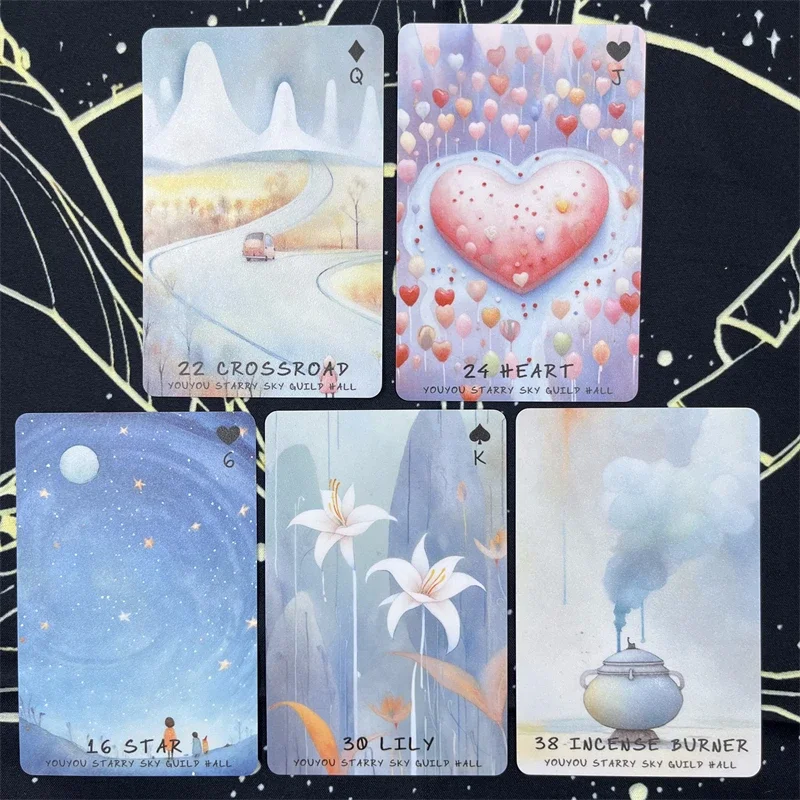 Fairy Tale 42 PVC Waterproof Lenormand Cards Renowned Deck Friend Party Board Game Psychology Beginner Astrology Divination Tool