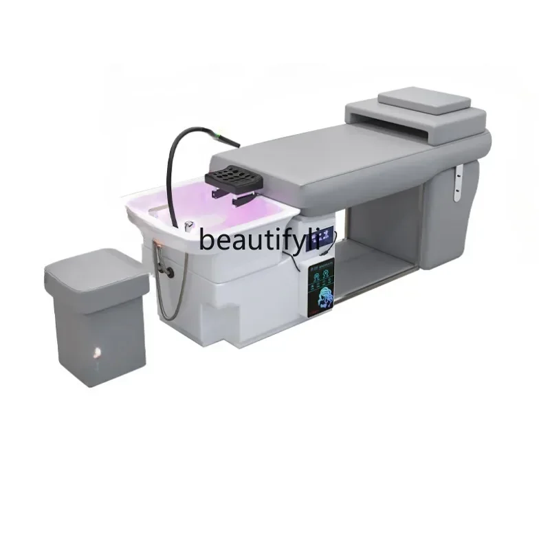 

B6 Beauty and Hairdressing New Water Circulation Constant Temperature Head Therapy Shampoo Chair Stainless Steel Massage Couch