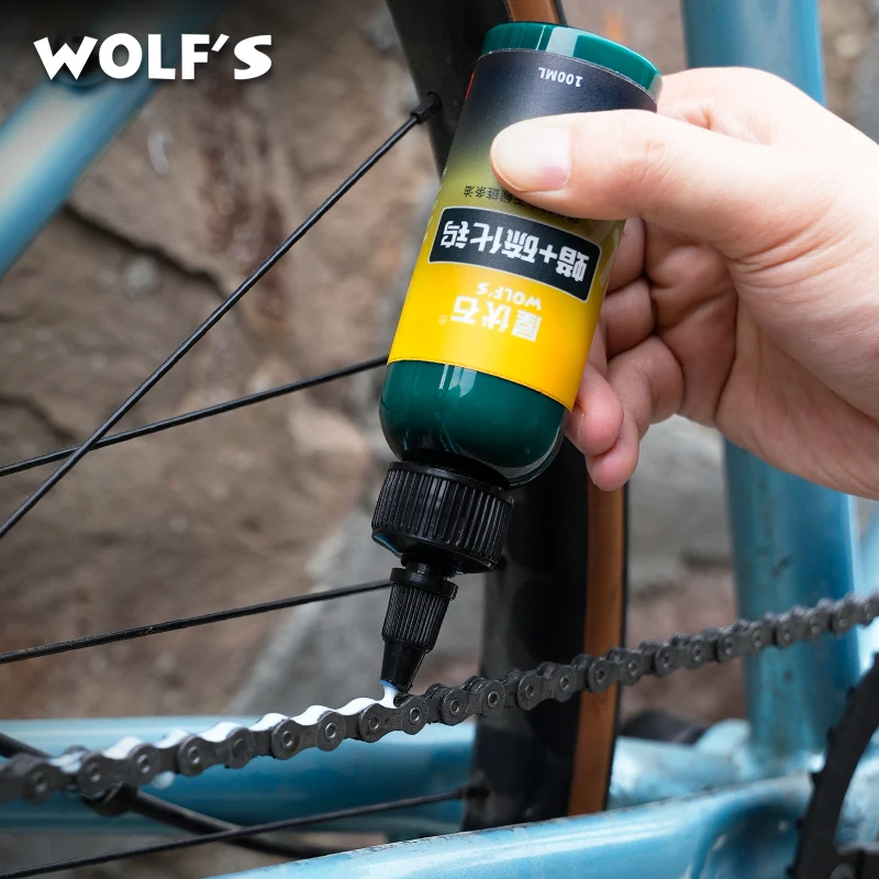 

wolf 's Bicycle All-weather Chain Lubricant Road Bike Waxy Tungsten Sulfide Noise Reducing Lube Bike Maintenance Oil Lubricant