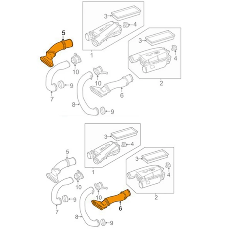 Car Air Intake Hose Engine Suction Hose For Mercedes Benz S550 S63 AMG 2014-2017 2780905082 Right