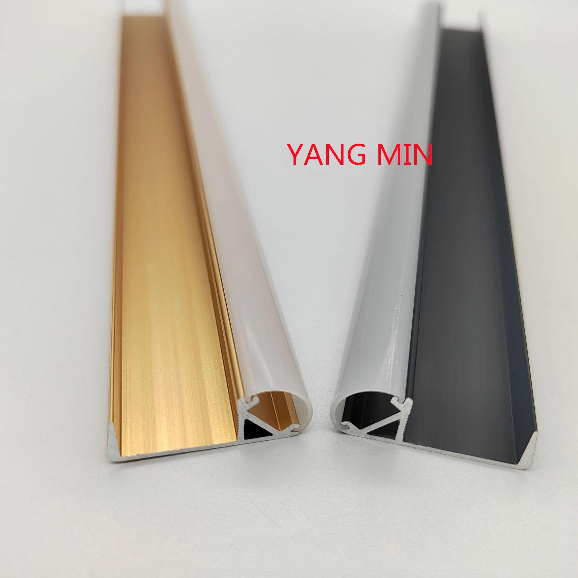 

2.5 meters long New Black and gold color Wardrobe Cabinet Light 45 Degrees Corner 6063 Led Linear Aluminum Channel LED Profile