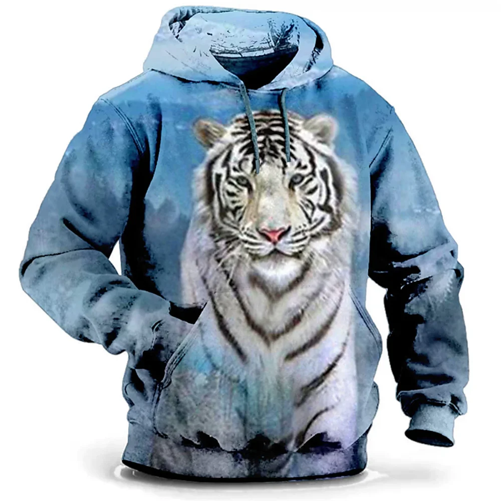 

Men's Sweatshirt Harajuku Lion Tiger Print Graphic Vintage Winter Long Sleeve Oversized Social Casual Pullover Animal Hoodies