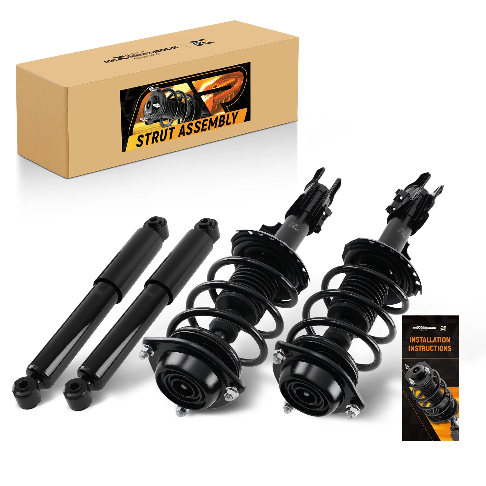 MaXpeedingrods 4pcs Suspension Front & Rear Struts Assembly Spring Shock Absorber For Hyundai Elantra GLS Sedan 2011 - 2016
