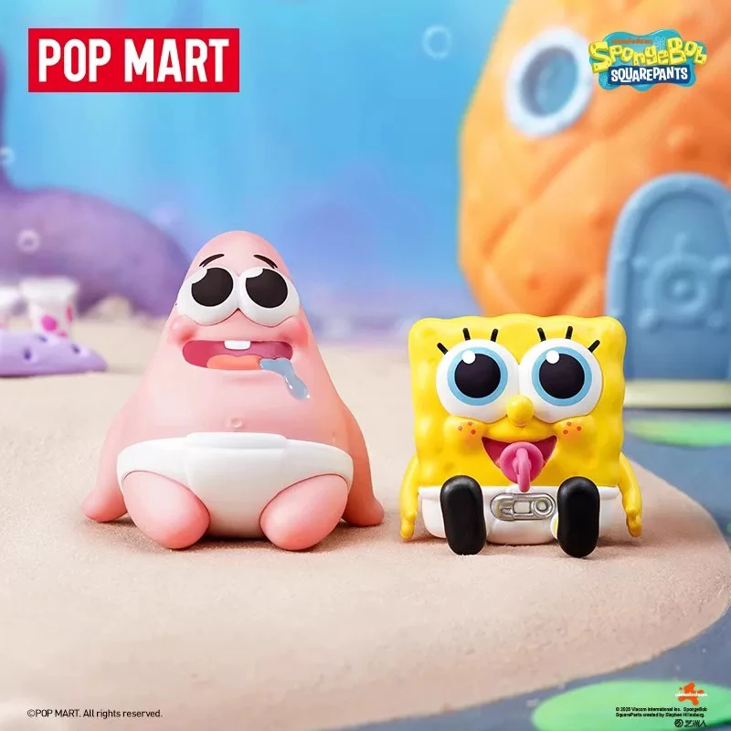 POP MART スポンジ・ボブ フィギュア 本物のPOPMARTスポンジ・ボブ・スクエアパンツベストフレンズシリーズ