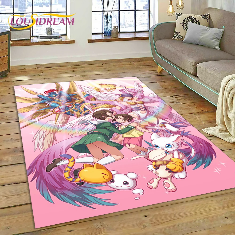 3D Cartoon Digimon Adventure Monster Area Rug,Carpet for Home Living Room Bedroom Sofa Doormat Decor,kid Play Non-slip Floor Mat