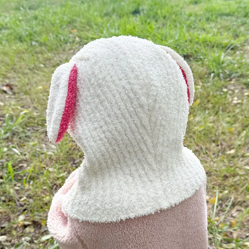 Cappelli per bambini Autunno e inverno Pile Caldo Orso Cappello di peluche Sciarpa di protezione per le orecchie Cappello pullover lavorato a maglia integrato invernale