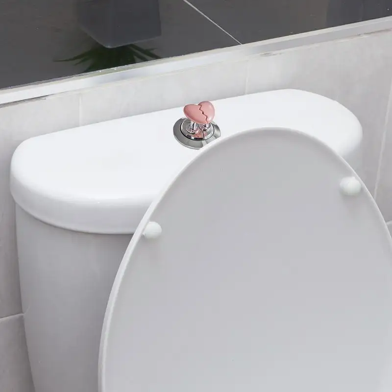 Heart Shape Toilet Presser Love Toilet Press Button Bathroom Water Tank Buttons Push Switch Heart Shape Toilet Tank Flush Button