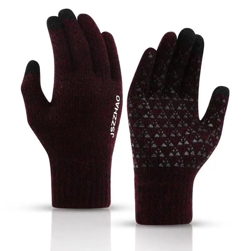 Winterhandschuhe für Damen und Herren – verbesserte Touchscreen-Handschuhe für kaltes Wetter, wärmend, aus Strick, mit Anti-Rutsch-Funktion zum Laufen, Autofahren und Wandern. – Detail 5