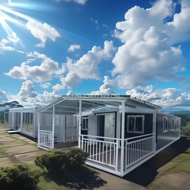 36㎡ Container House Customizable Luxury Homestay Expansion Tiny Home Portable Office Container House Double Wing Folding House