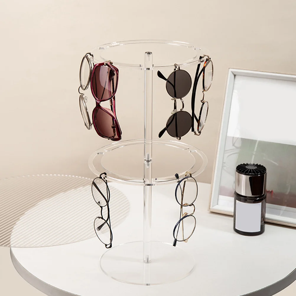 

Glasses Display Rack Acrylic Sunglasses Holder Stable Desktop Organizer Small Portable Sunglasses Stand Eyeglasses Display