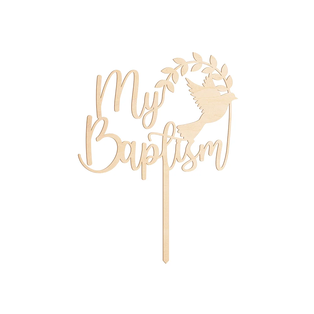 My Baptism Cake Topper in Wood Baptism Cake Decoration