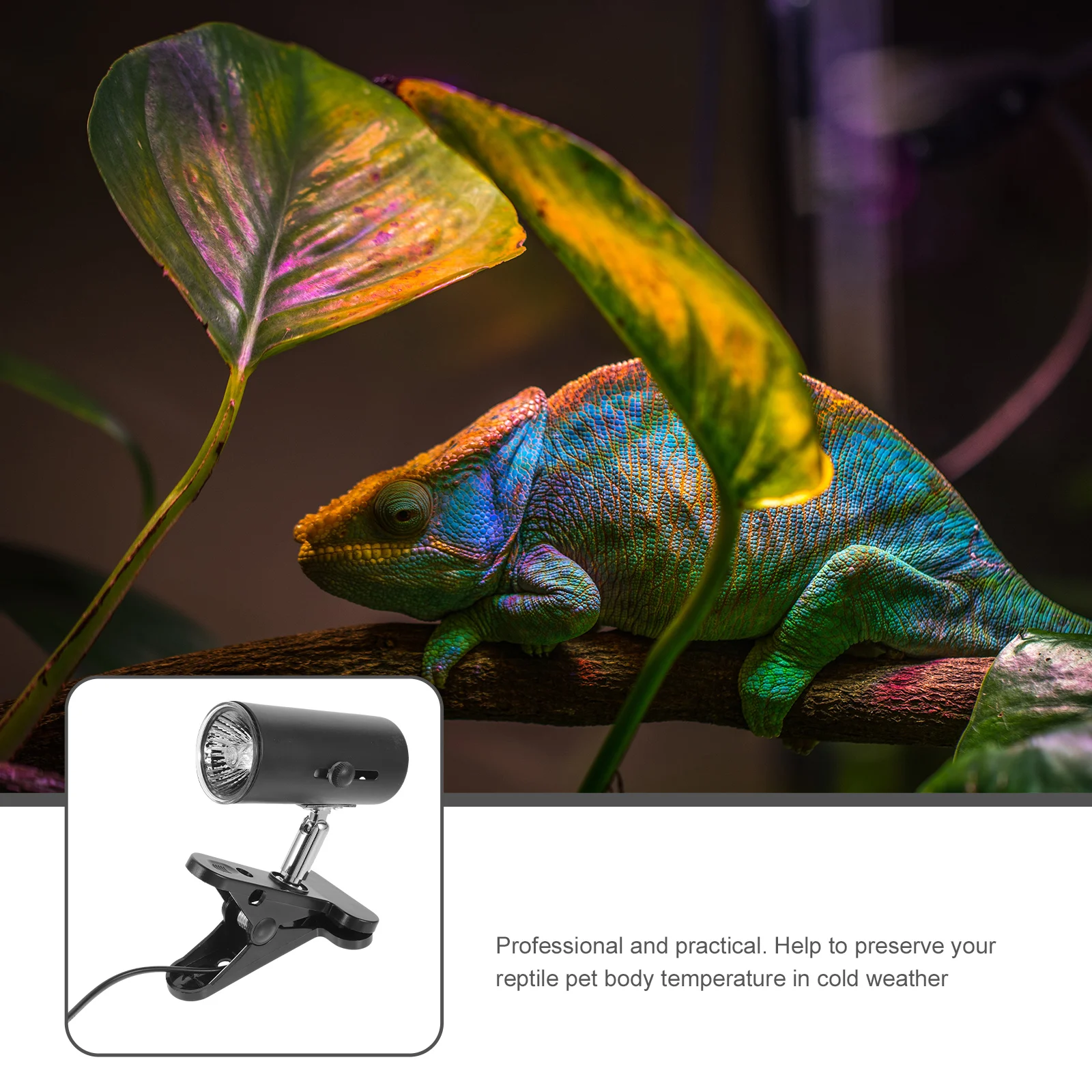 Basking Light Reptile Heat Lamp Turtle Tank E27 Ceramic Socket Adjustable Clamp Tortoise Lighting Terrarium Heating Fixture