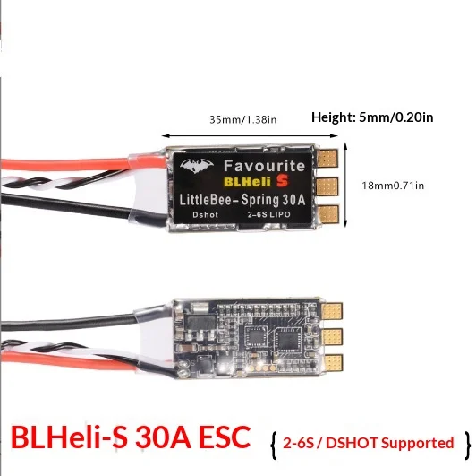 Little Bee (Small Bee) BLHeli-S 20A/30A Electronic Speed Controller for FPV Racing, Brutal BLS DS HO