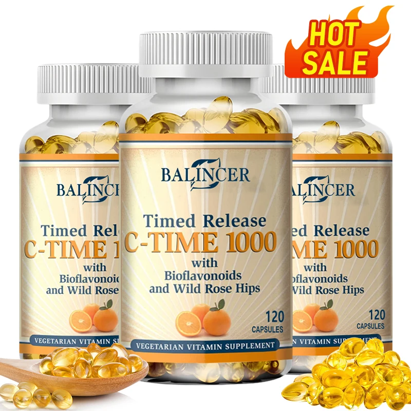 Balincer Timed Release C-Time 1000 Mg with Bioflavonoids and Rosehip To Support The Immune System