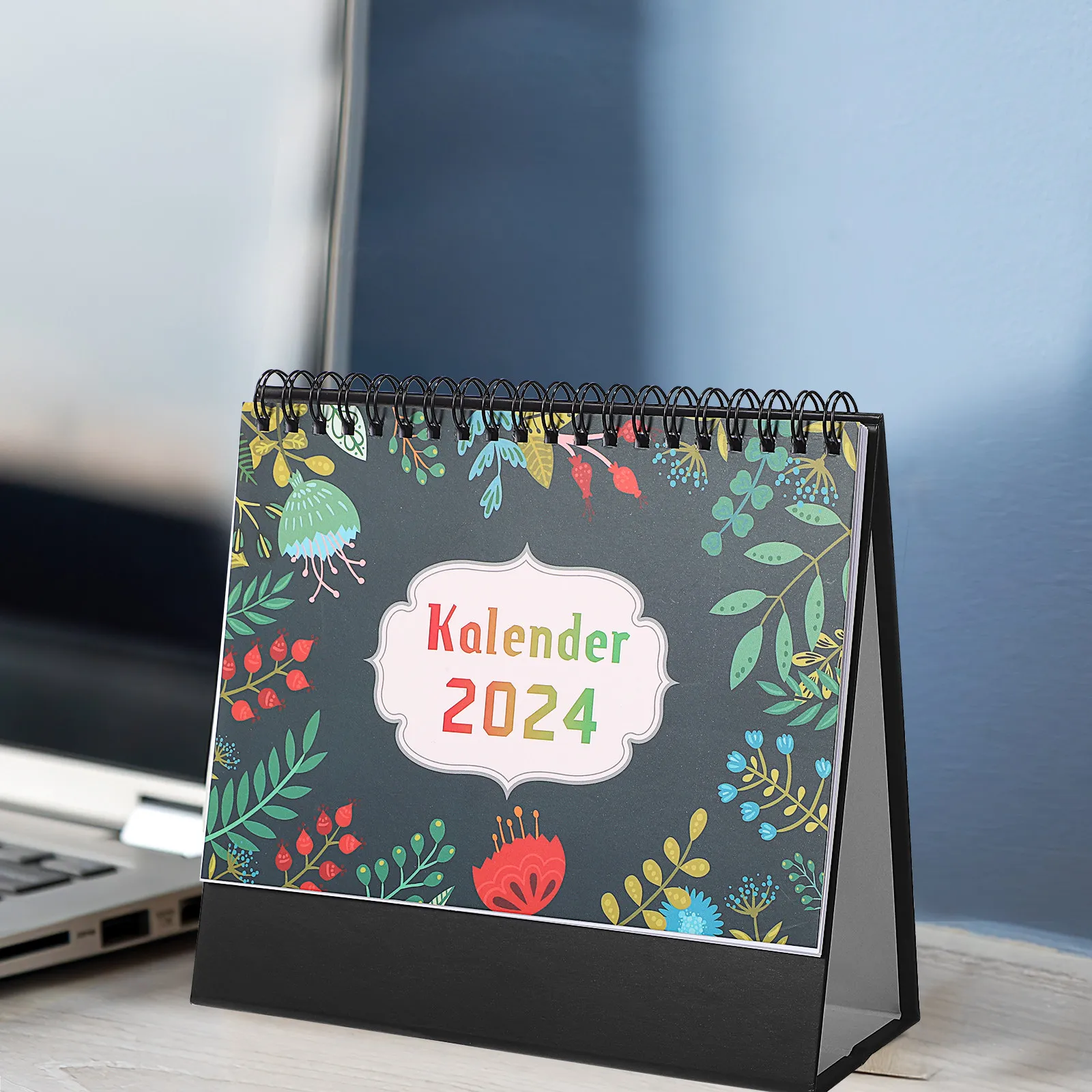 

2024 German Desk Calendar Standing Desktop Calendar Compact Size Sleek Stylish Design Functional Decorative Office Accessory