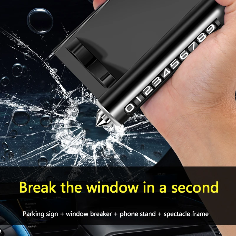 1 قطعة مطرقة أمان معدنية لوحة ركن السيارة سيارة لوحة أرقام متحركة سيارة هاتف مؤقت سيارة نوع مخفي