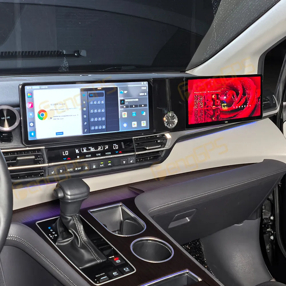 

12.3 Inch Dual Screen Car Radio Android For Toyota Sienna 2021-2025 10 Inch CarPlay Multimedia Player GPS Navigation Stereo 4G